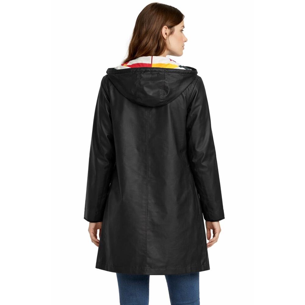 Pendleton Surrey Slicker Raincoat Black Hooded Wa… - image 3